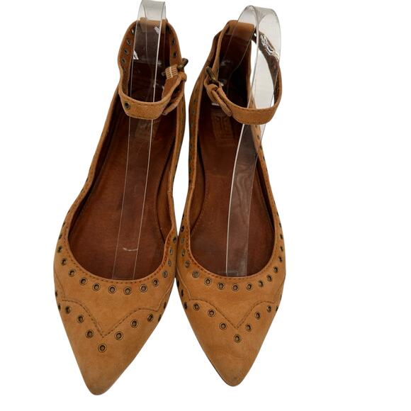 Frye Women's Sienna Grommet Ankle Flats Size 7.5 - Picture 4 of 8